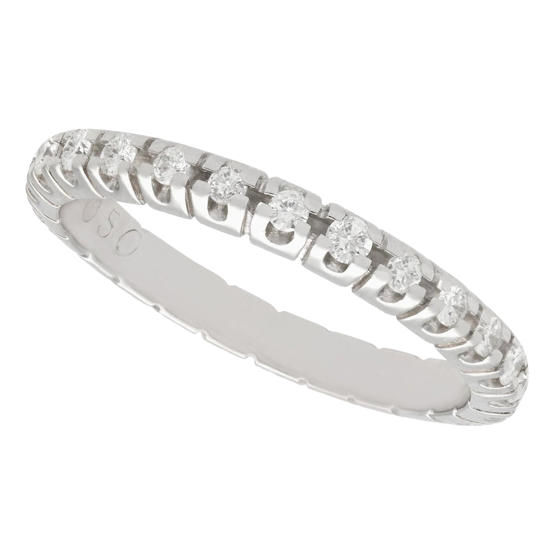 1960s Diamond and White Gold Full Eternity Engagement Ring