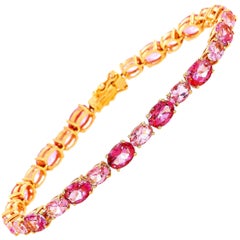 Zoccai 18K Rose Gold Tourmaline and Kunzite Tennis Bracelet