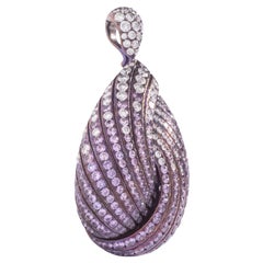 Adler Pendentif en or, titane et diamants roses et saphirs violets