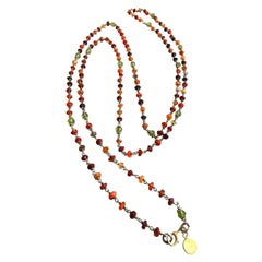 Sautoir Hard Stones Beaded Silver 925 Necklace