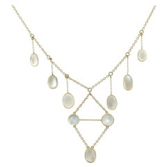 Victorian 23.40 Carat Moonstone Yellow Gold Necklace