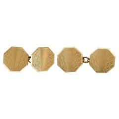 Antique Art Deco Yellow Gold Cufflinks