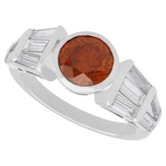3.19 Carat Diamond and White Gold Dress Ring