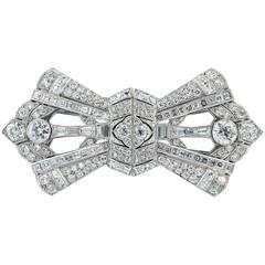 1920s Art Deco Diamond Platinum Double Clips For Sale at 1stDibs