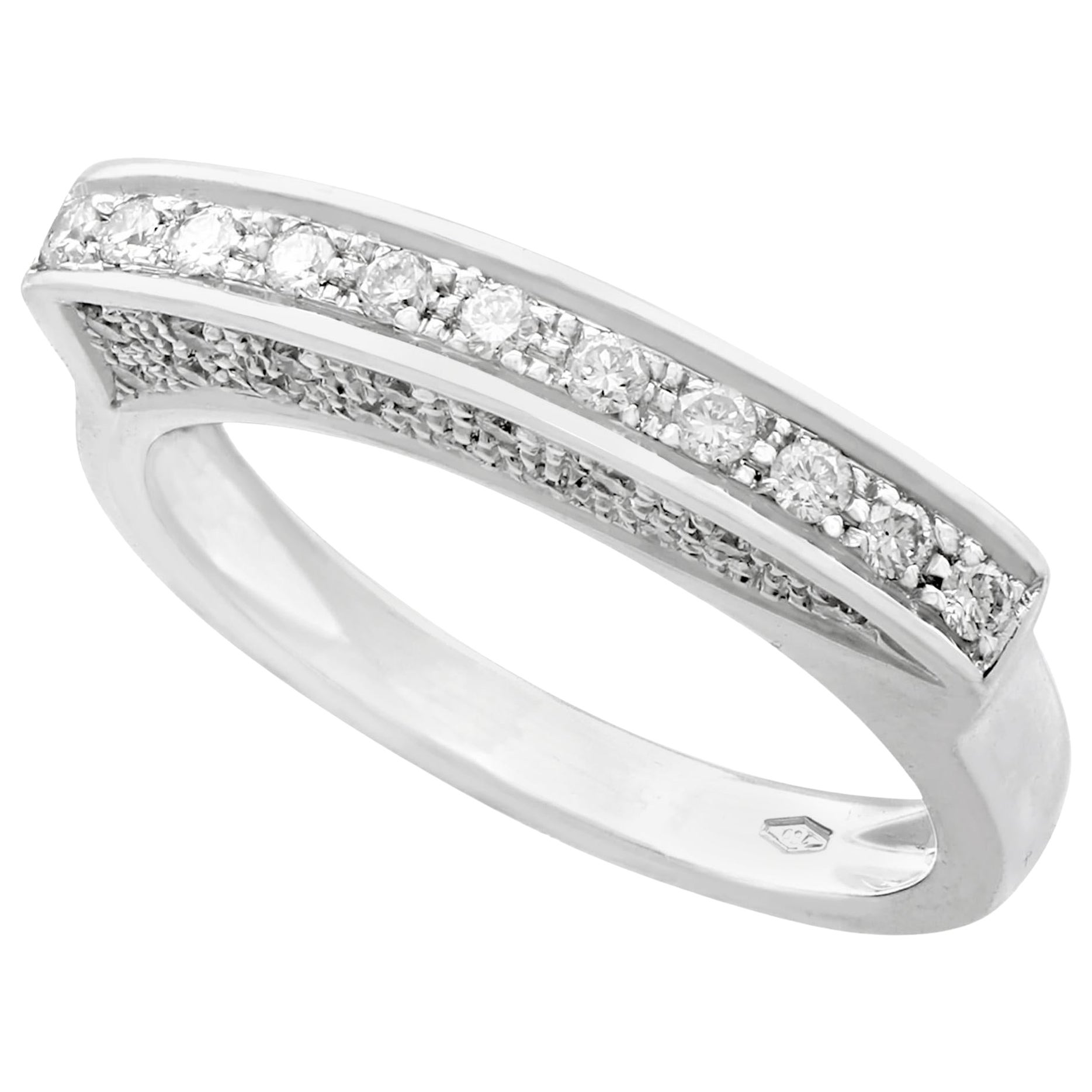 Belgian Diamond and White Gold Half Eternity Ring