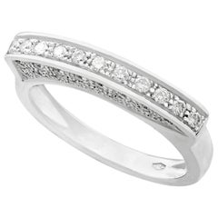 Halb-Eternity-Ring aus belgischem Diamant und Weißgold