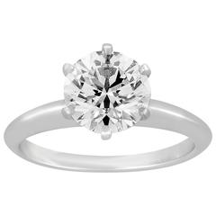 Tiffany & Co. 1.93 Carat G VVS1 Platinum Engagement Ring 9