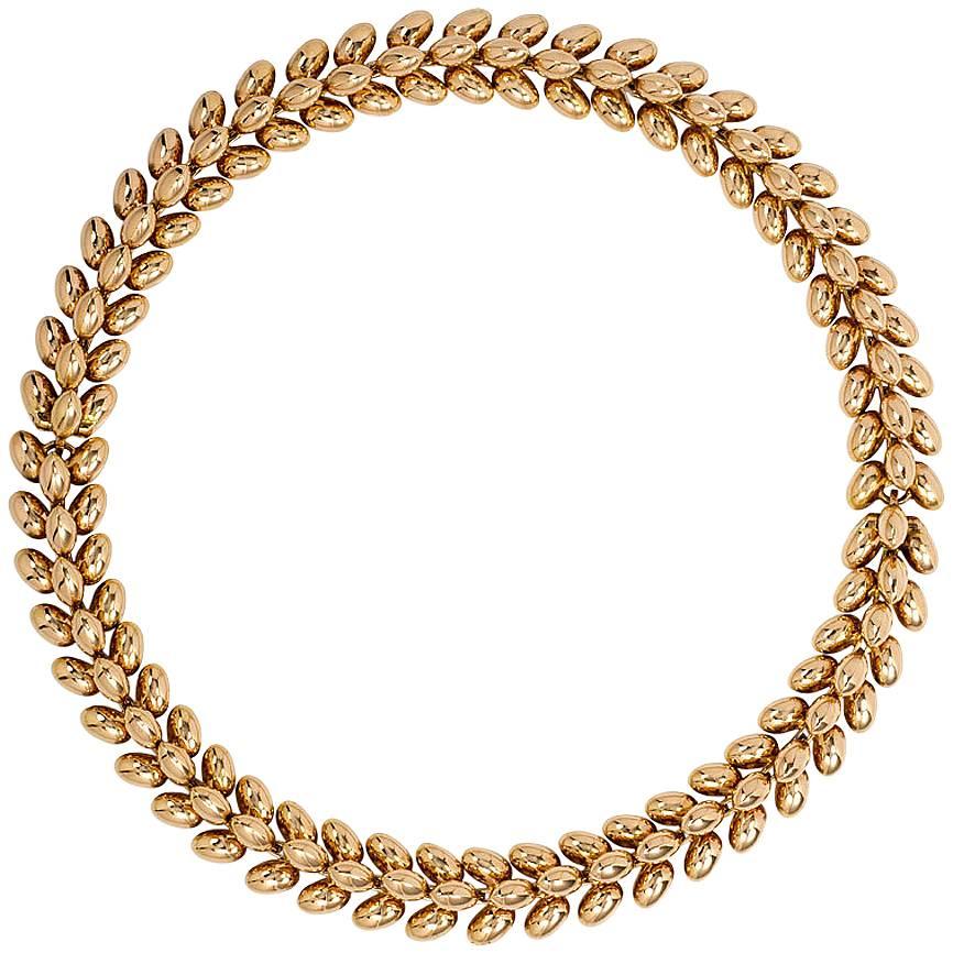 1950s Boucheron Gold Necklace Convertible to Two Bracelets