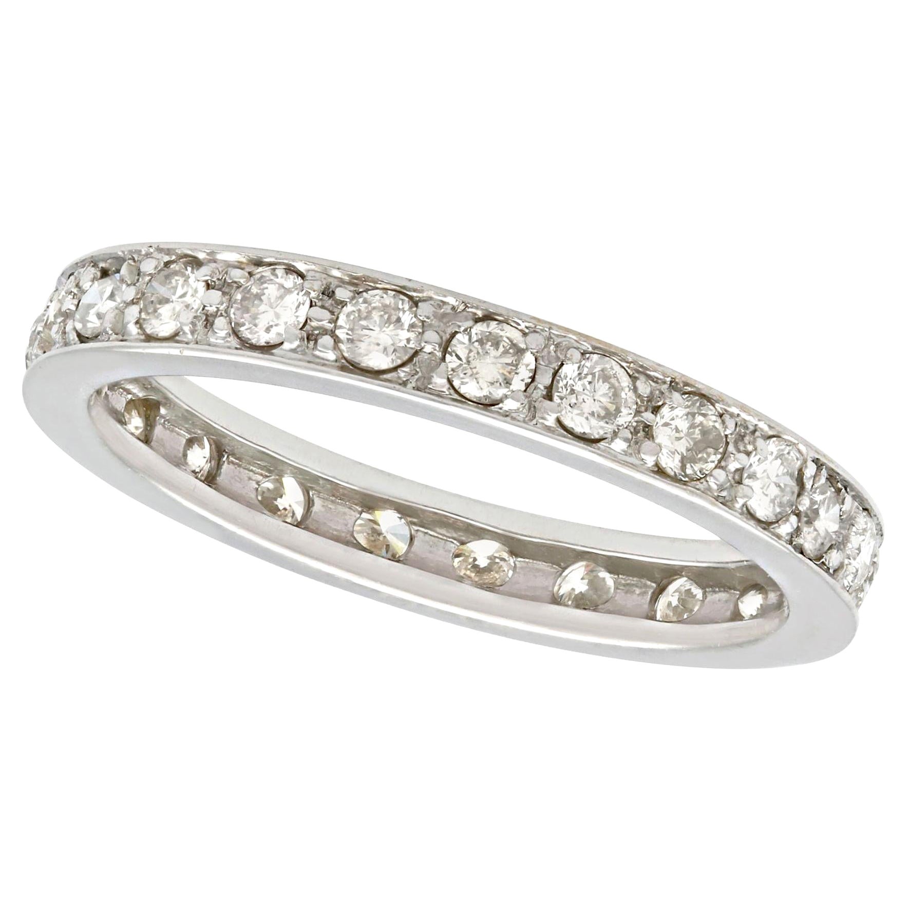 Vintage 1.50 Carat Diamond and 14K White Gold Full Eternity Ring For ...