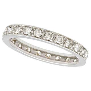 Vintage 1.50 Carat Diamond and 14K White Gold Full Eternity Ring For ...