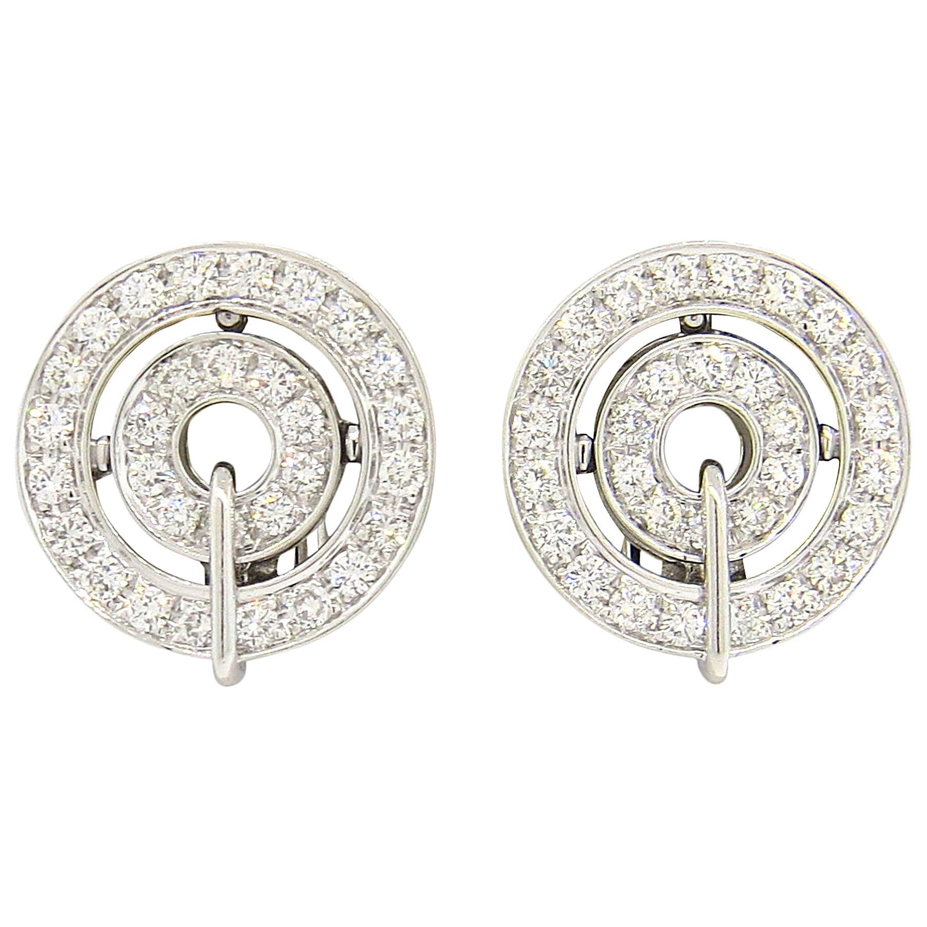 Bulgari Cerchi Diamond Gold Earrings