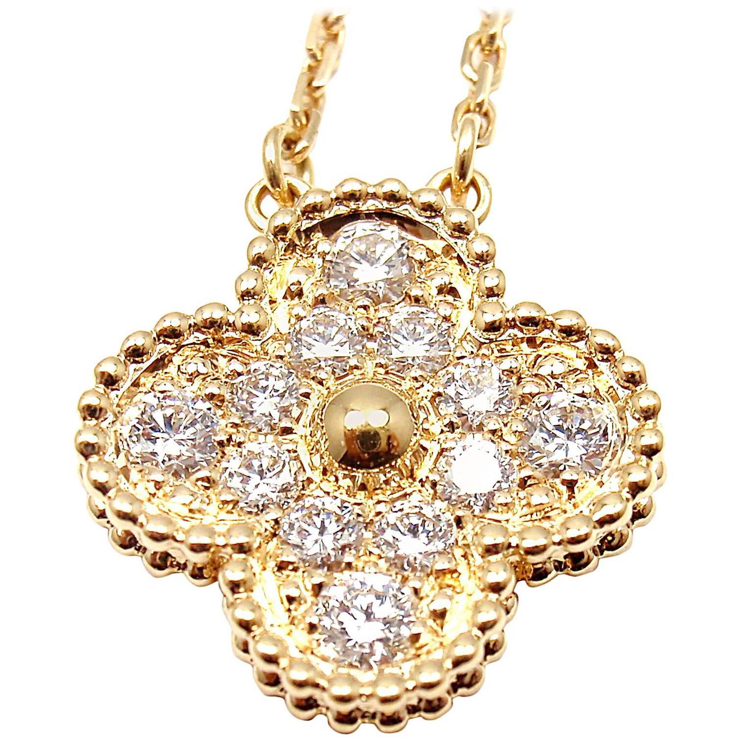 Van Cleef Alhambra Diamond Necklace - www.inf-inet.com