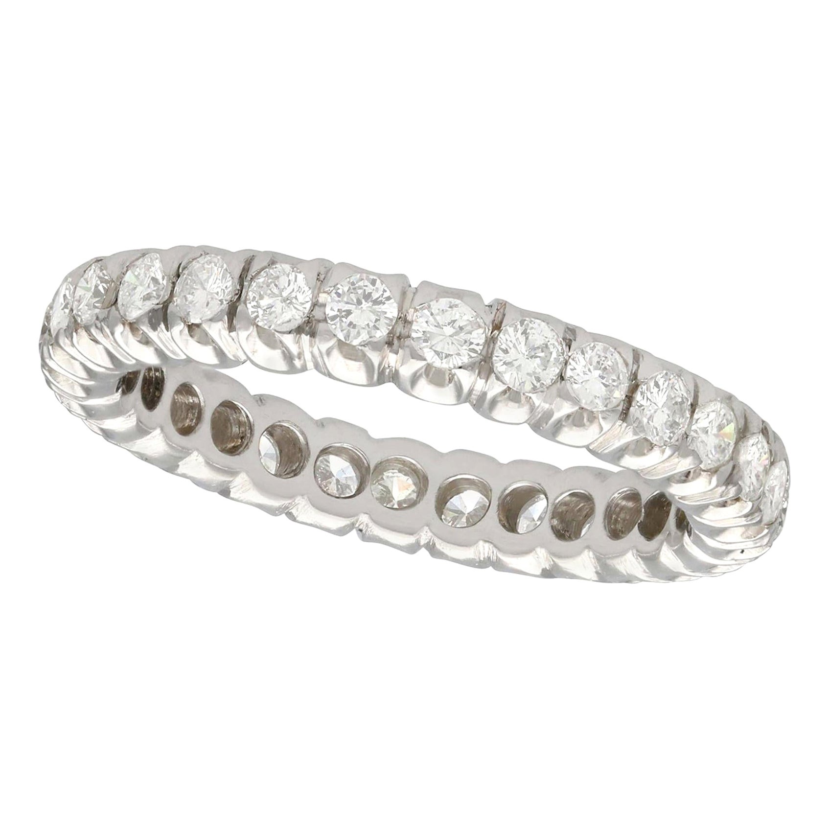1950s Diamond and White Gold Full Eternity Ring For Sale at 1stDibs