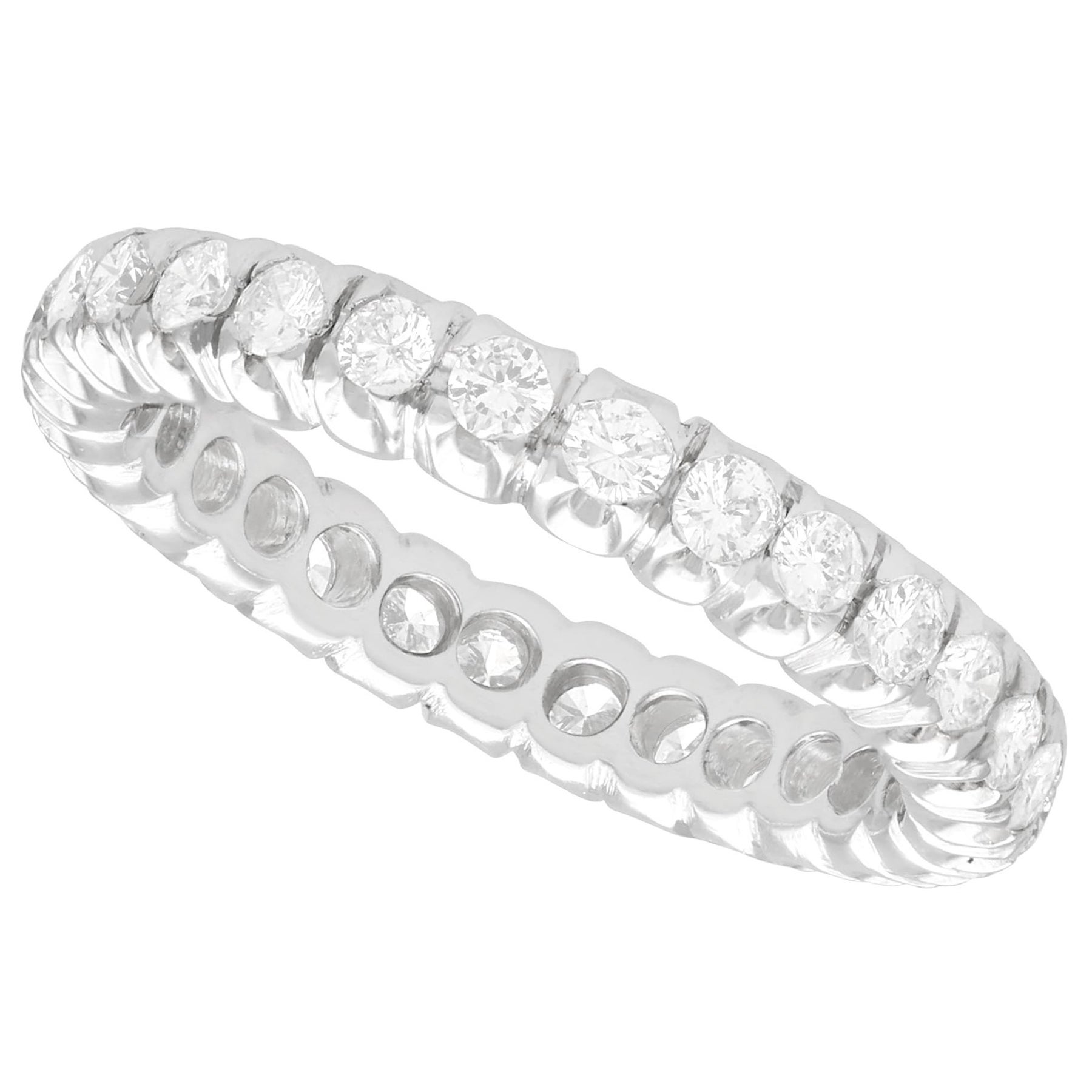 1950s Diamond and White Gold Full Eternity Ring For Sale