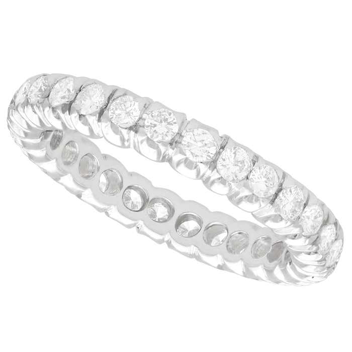 1950s Diamond and White Gold Full Eternity Ring For Sale at 1stDibs