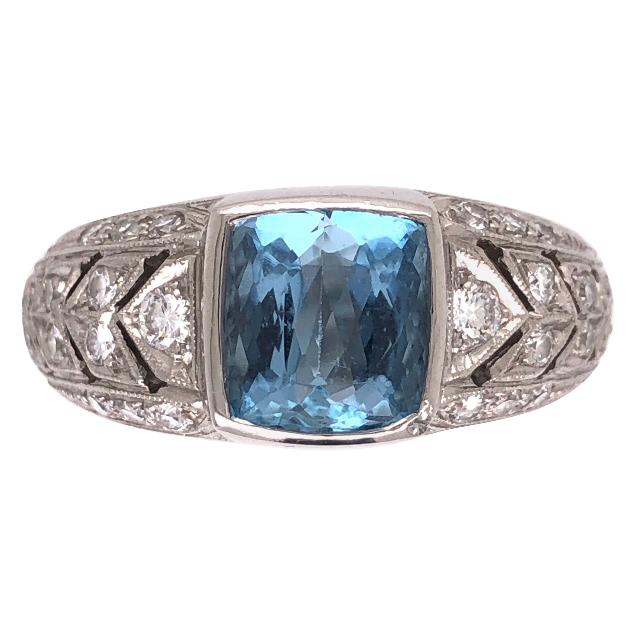 Estate Aquamarine Ring at 1stDibs