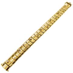 Italian Diamond Gold Zigzag Bracelet at 1stDibs