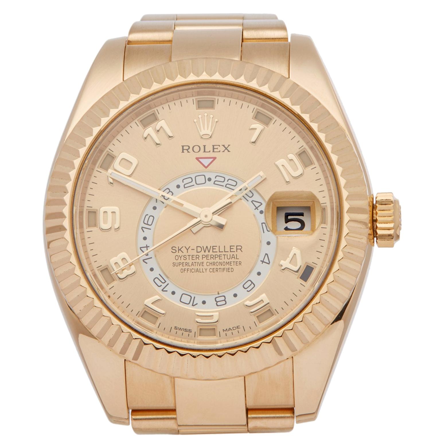 Rolex Sky-Dweller  326938 Men
s Yellow Gold  Watch