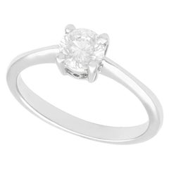 Diamond and White Gold Solitaire Engagement Ring