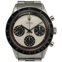 Retro Rolex Stainless Steel Daytona Wristwatch Ref 6241