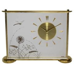 Jaeger Le Coultre Gold Plated Table Clock