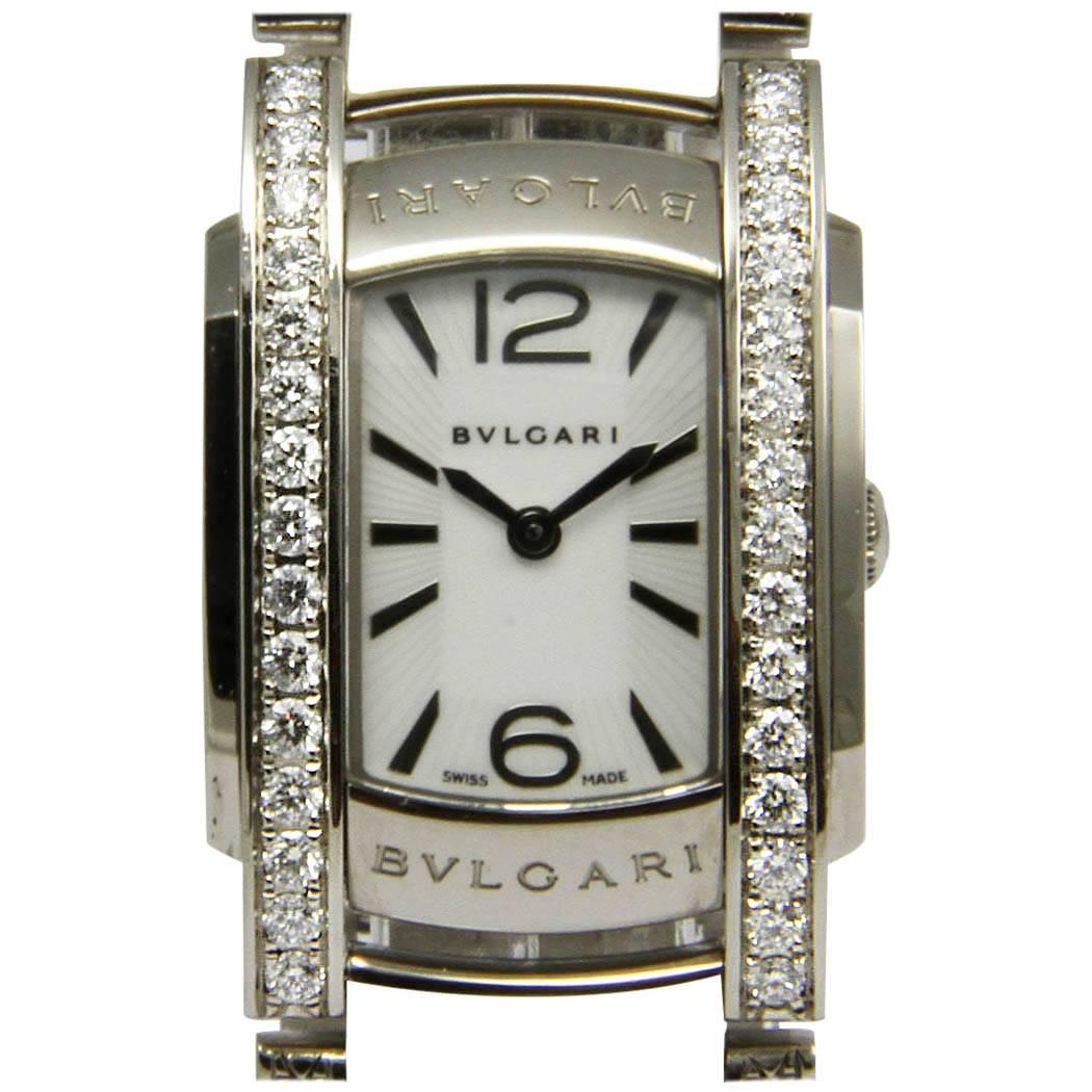 Bulgari Lady's White Gold Assioma Quartz Wristwatch Ref AA W 31 G For Sale