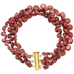 Stunning Garnet Briolette Bracelet