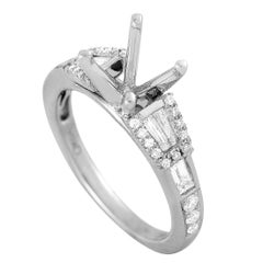 LB Exclusive 18K White Gold 0.67 ct Diamond Mounting Ring