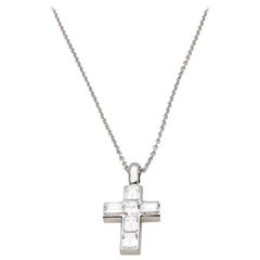 Cartier Diamond Cross Pendant Necklace