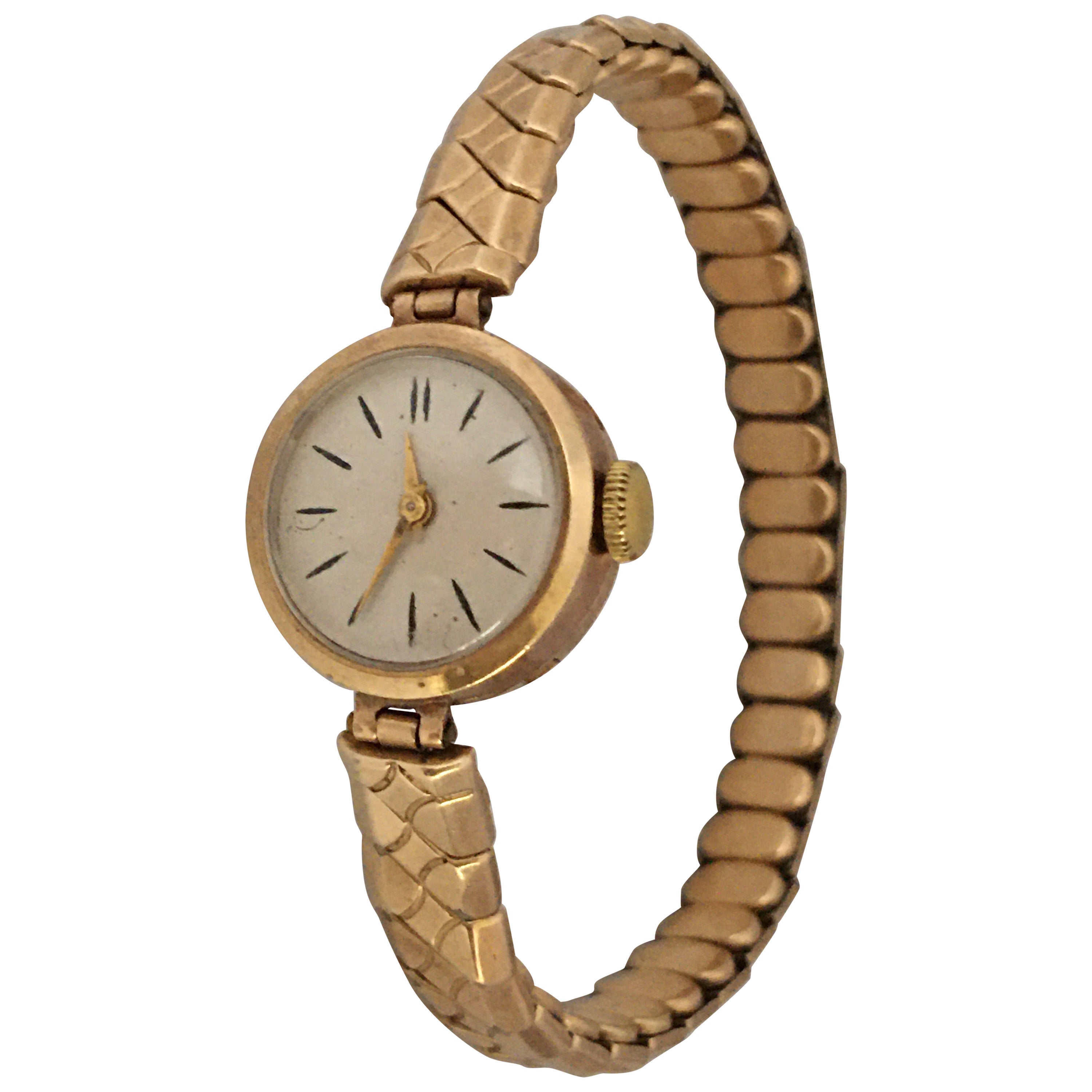 1960s Vintage Rose 80 Microns Rolled Gold Omega Ladies Mechanical Watch