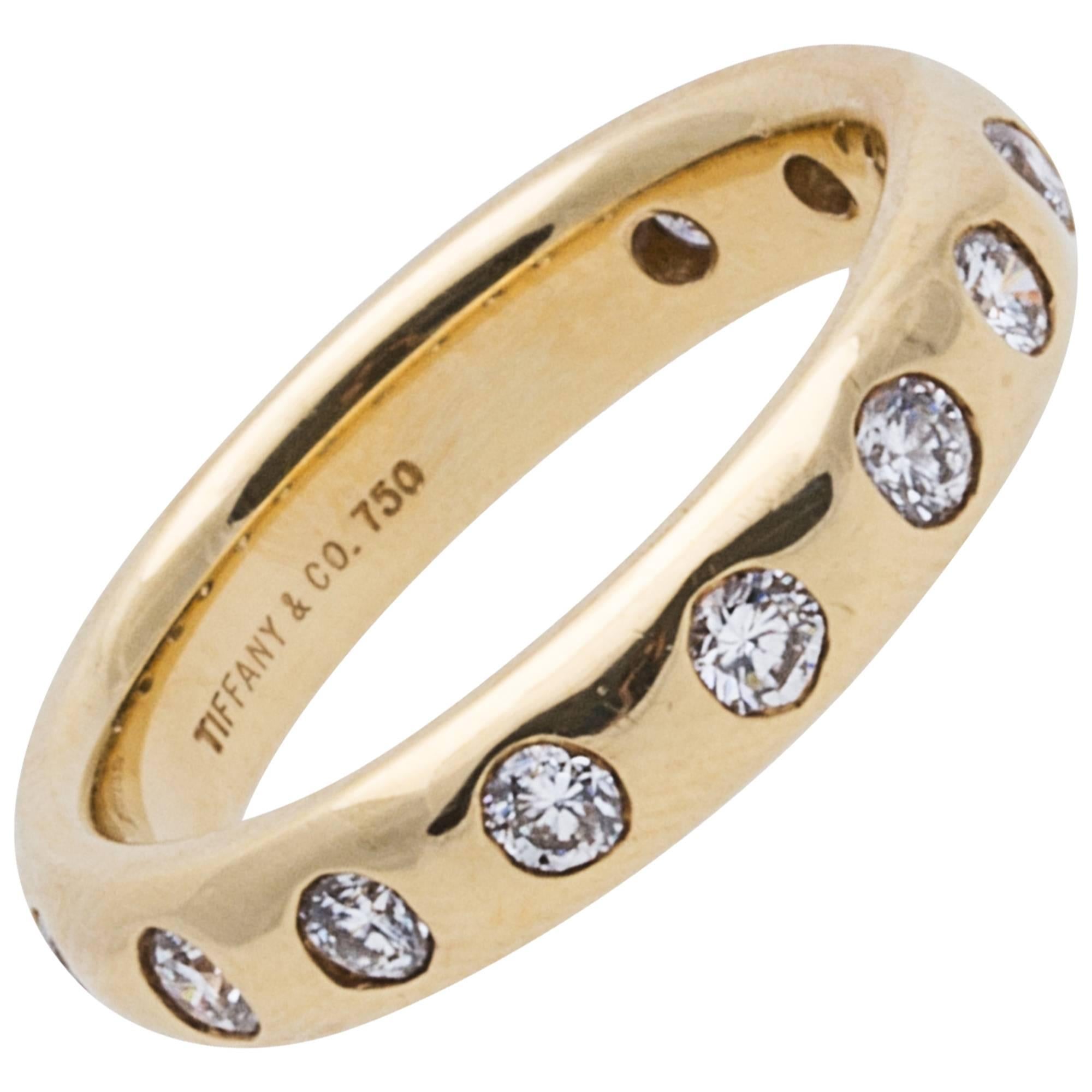 Tiffany and Co. Diamond Gold Wedding Ring at 1stDibs | diamond eternity ...