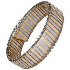 Bulgari Two-Tone  Gold Flexible Bracelet