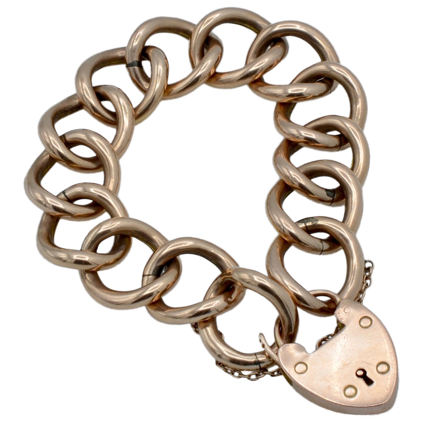 Cartier Fidelity Heart Key Lock Bracelet in Yellow Gold For Sale at 1stDibs