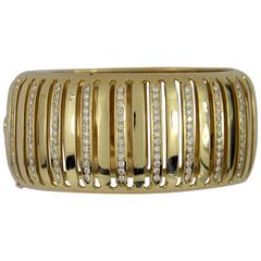 Gold and Diamond Birdacge Bangle 4