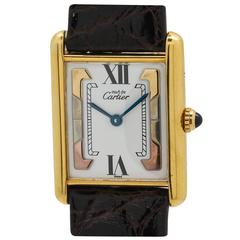 Cartier Vermeil Tank Louis Must de Cartier Quartz Wristwatch