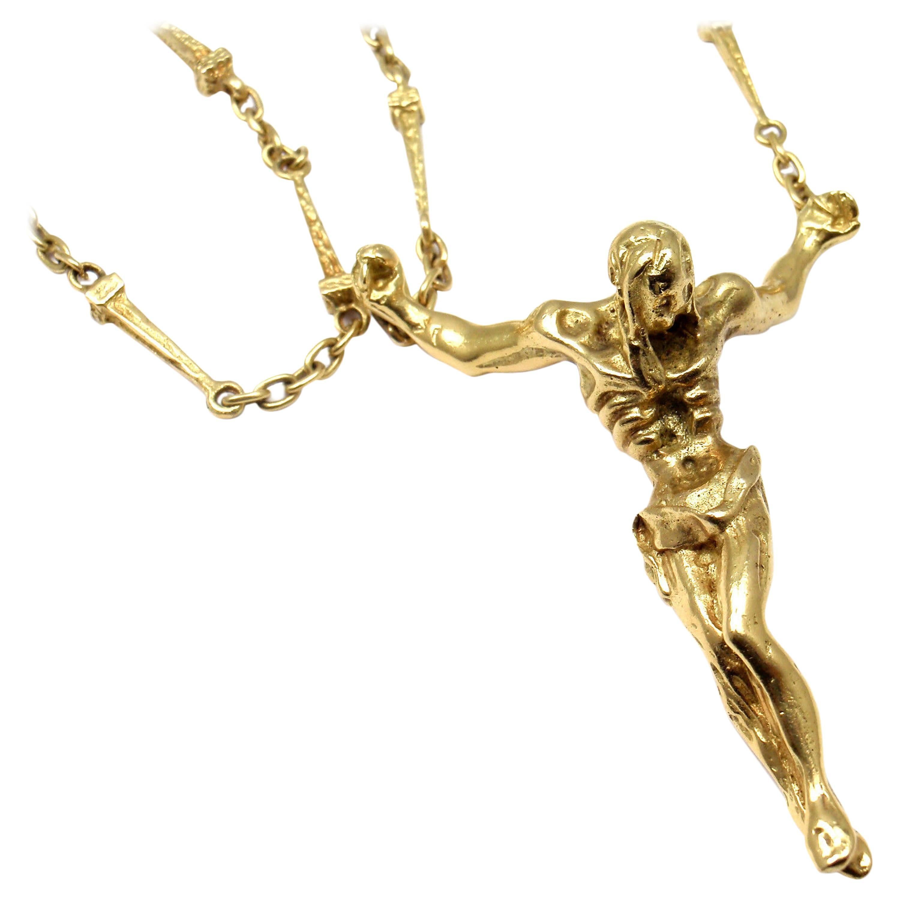Salvador Dalí Cristo San Juan en la Cruz Collar de Oro Pulsera