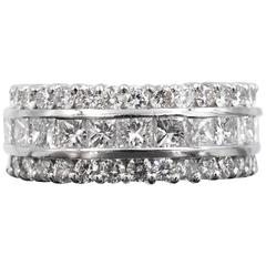 Diamond Platinum Band Ring