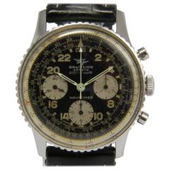 Breitling Stainless Steel Cosmonaute Chronograph Wristwatch Ref 809 