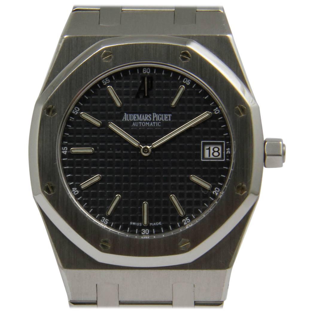 Audemars Piguet Stainless Steel Royal Oak Jumbo Wristwatch Ref 15202 ST  For Sale