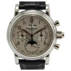 Patek Philippe Platinum Chronograph Wristwatch Ref 5004 P