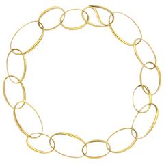 Pomellato Victoria Rose Gold Oval LInk Necklace 