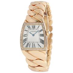 Cartier Lady's Rose Gold Diamond Quartz Wristwatch Ref WE600501