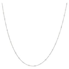 Panim 5.72 Carats Briolette Diamonds 18k White Gold Necklace