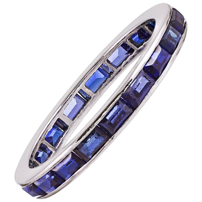 Channel Set Blue Sapphire Eternity Band at 1stDibs channel set