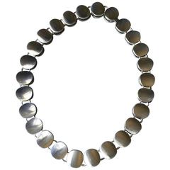 Georg Jensen Sterling Silver Modern Choker Necklace No. 124 by Nanna Ditzel