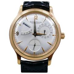 Vintage Jaeger LeCoultre Rose Gold Master Reserve De Marche Wristwatch 