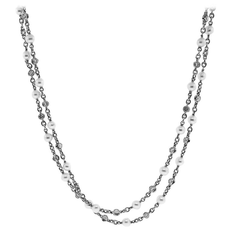 Long Diamond Strand Necklace - 9 For 