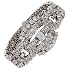 Mid-20th Century Diamond and Platinum Bracelet 2
