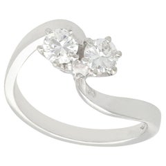 1960s, Diamond and White Gold Twist Ring