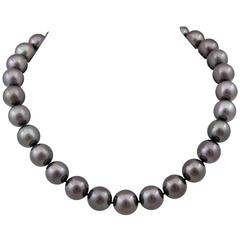 Tahitian Pearl Strand with Diamond Gold Ball Clasp